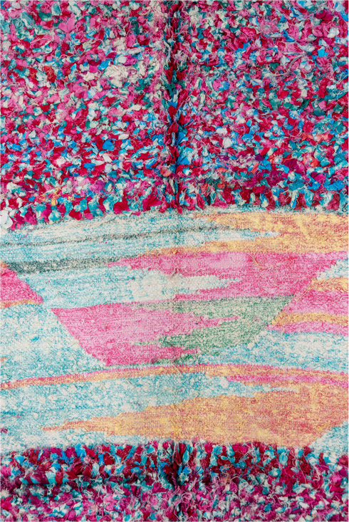 Vintage Rag Rug Area Rug (4' x 9')
